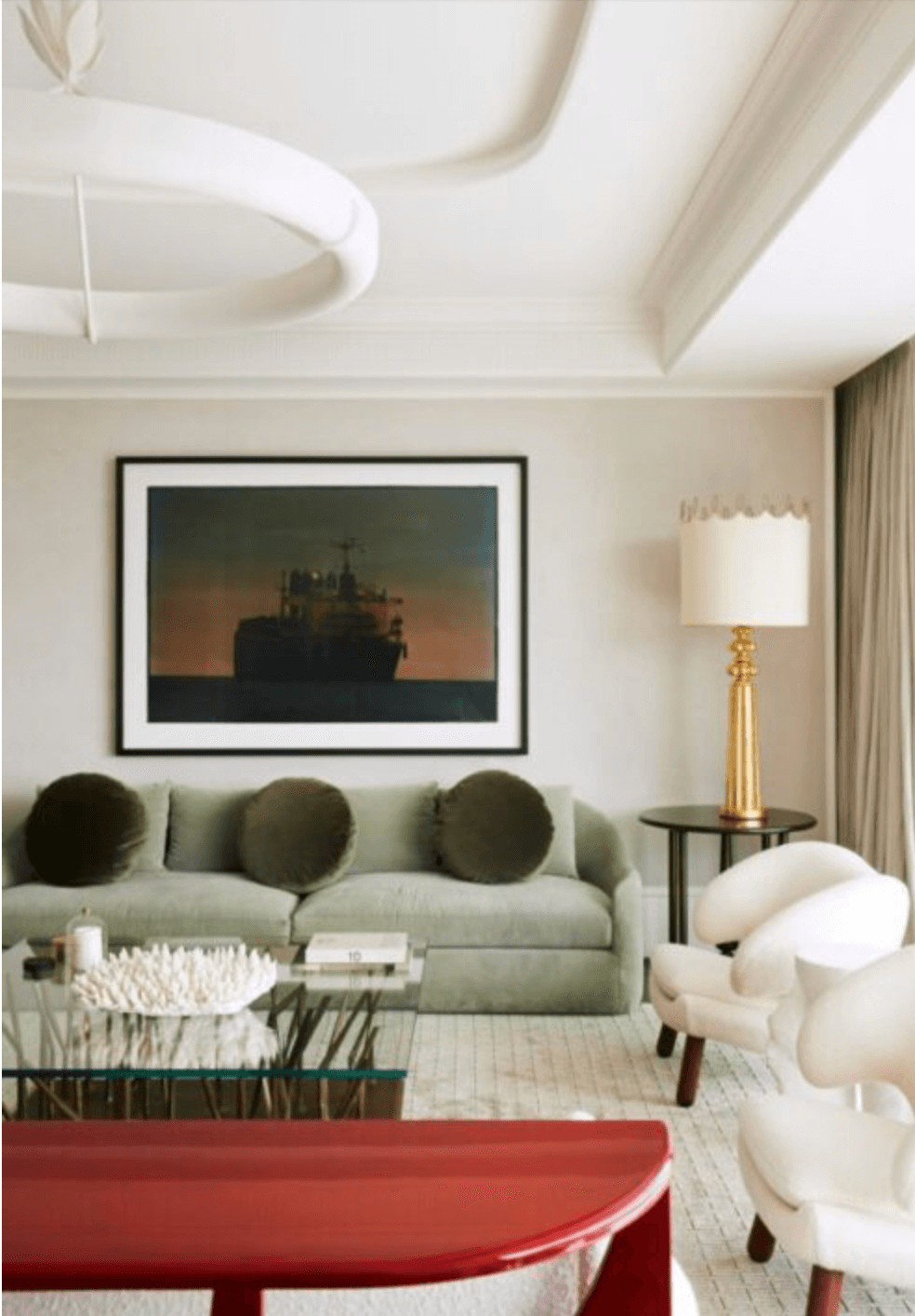 Modern luxury living room with contemporary art