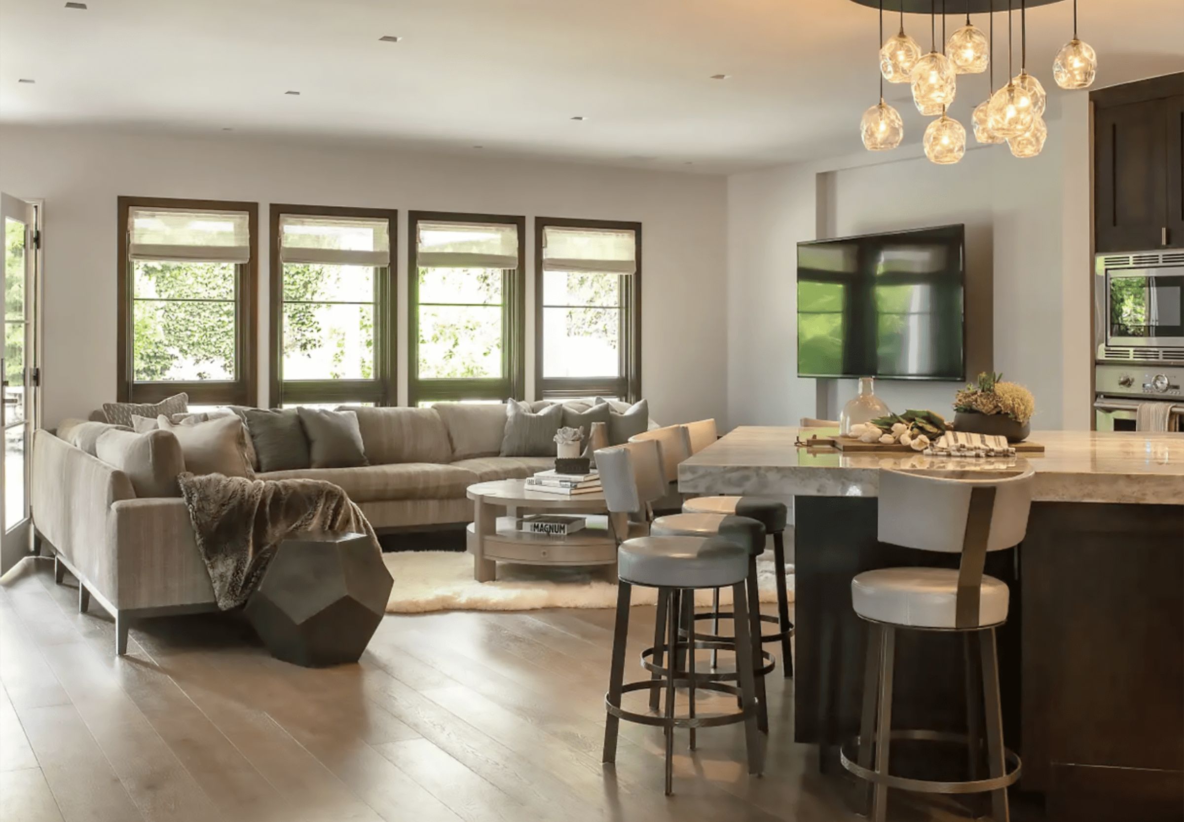 Functional kitchen space with organized storage