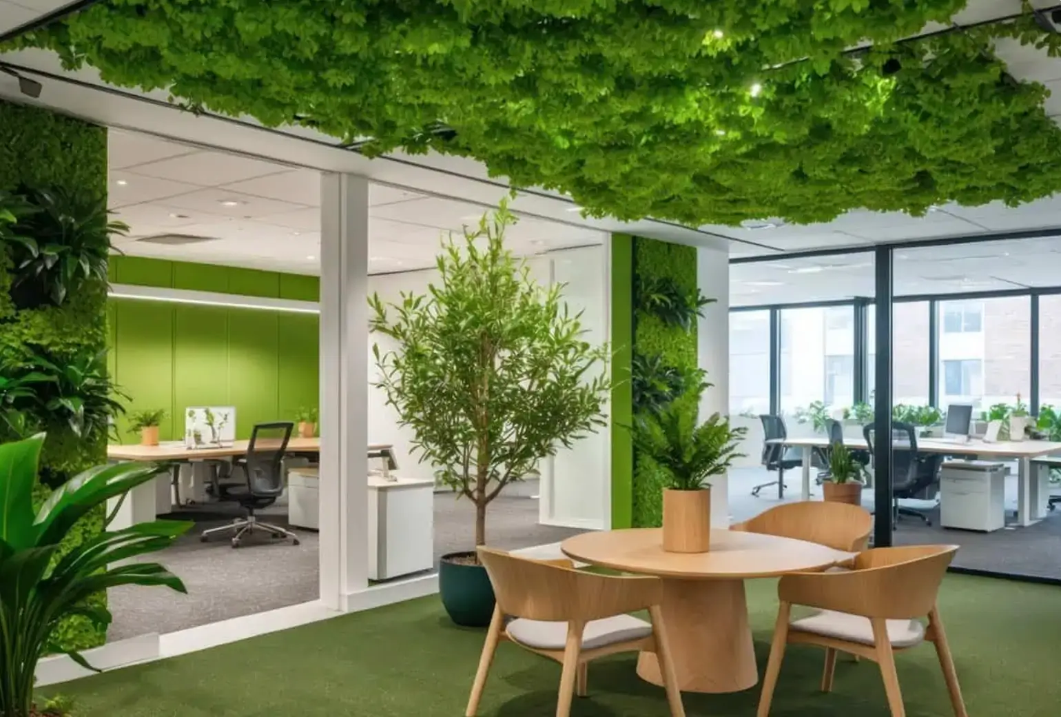 Greenery-filled modern office design