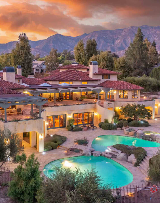 Mediterranean estate with pool