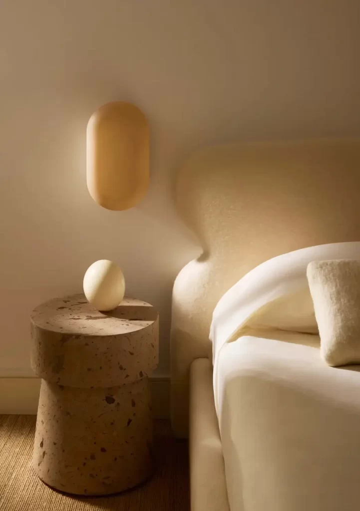 Layered Lighting in bedroom interior