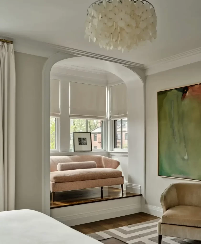 Personal Lounge or Reading Nook in bedroom interior